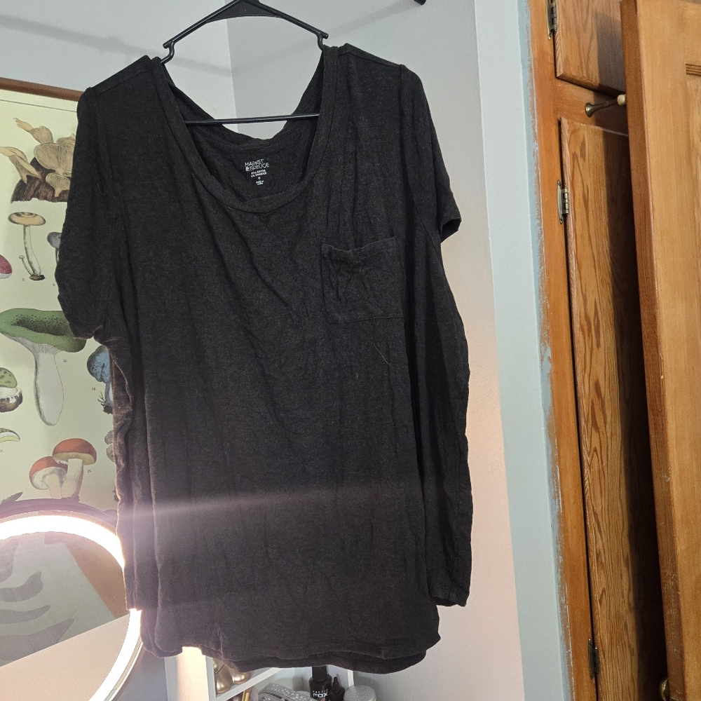 Market & Spruce Grey Pocket Tee